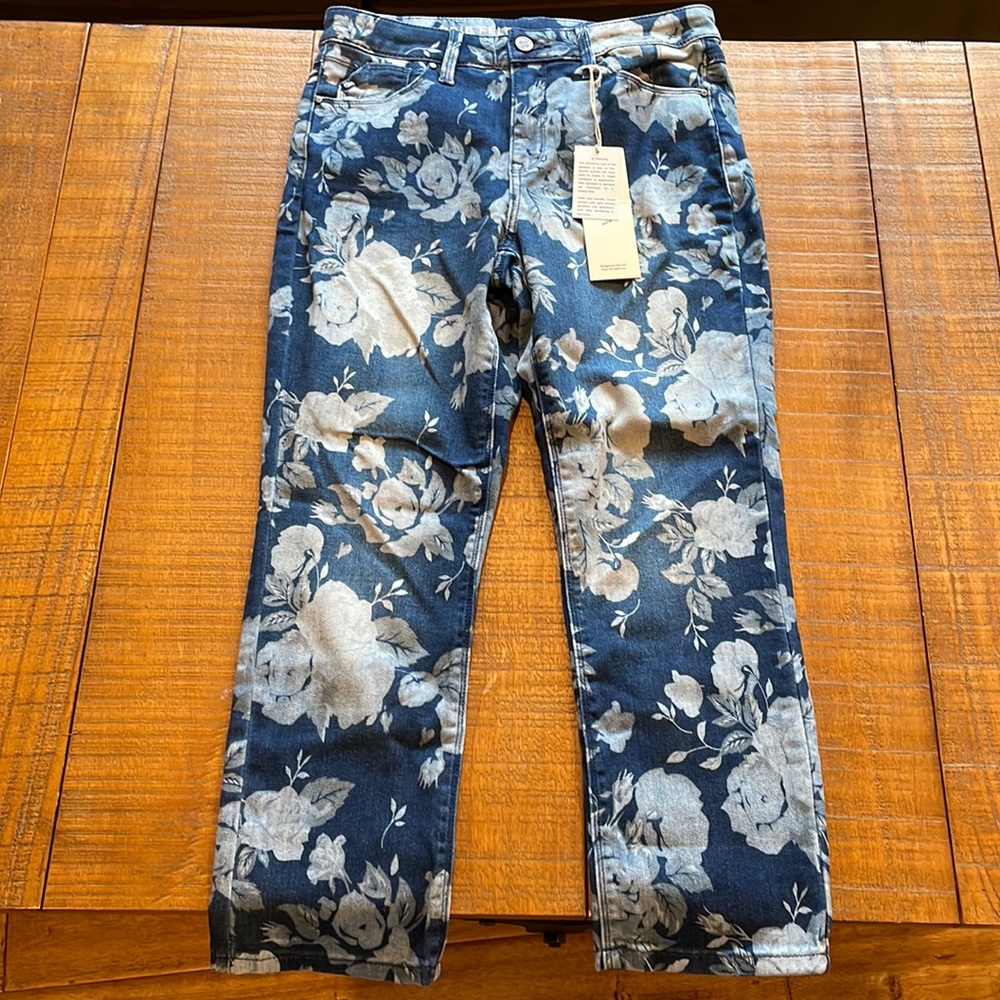 NWT Laurie Felt Daisy Denim Floral Jeans 4P